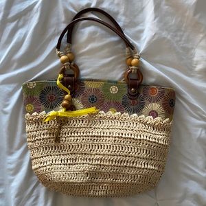 Fossil Vintage straw bag